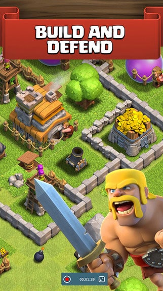 Clash of Clans aufnehmen