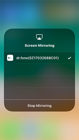 iphone-bildschirm spiegeln – ziel erkannt