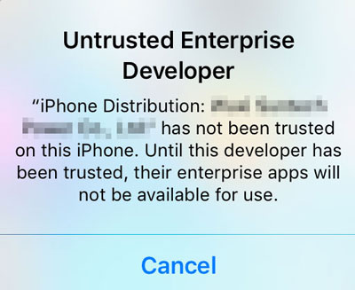 untrusted enterprise developer