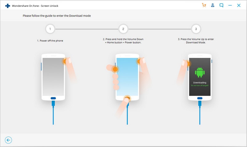 suppression de l'écran de verrouillage d'android - entrer dans le mode téléchargement