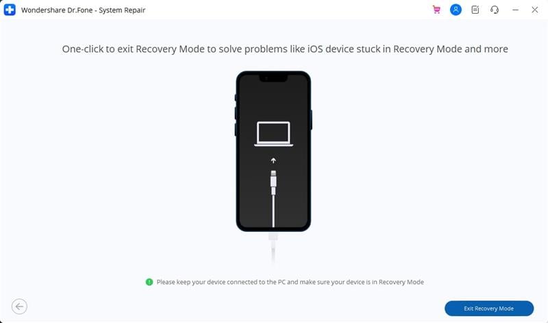 tap on the exit recovery mode option