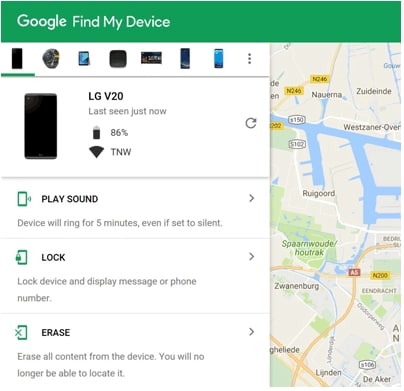 reset android device manager