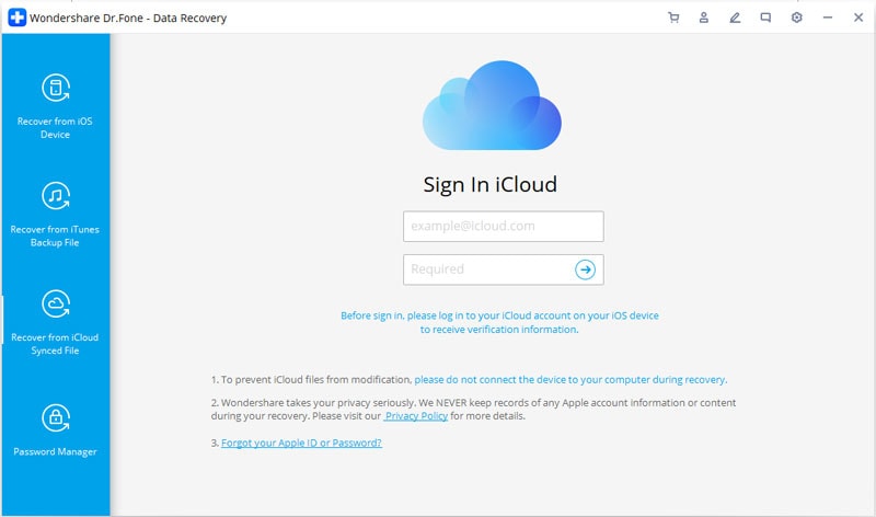 sign in icloud to restore messages