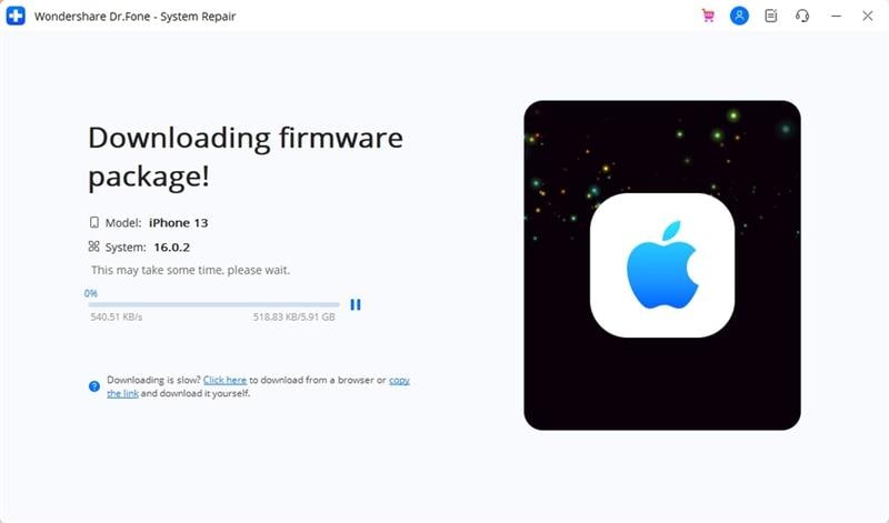 downloading the ios firmware