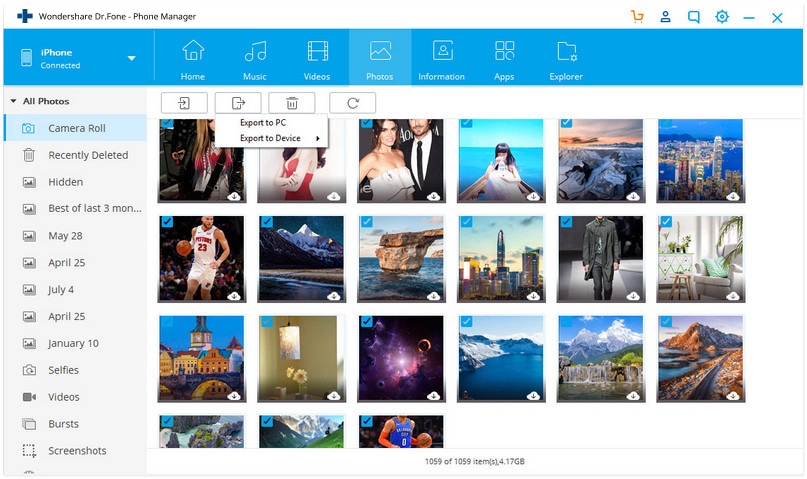 transfer iphone photos to windows selectively