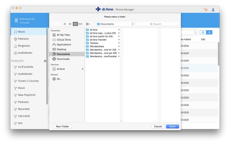 save ipod music to mac storage