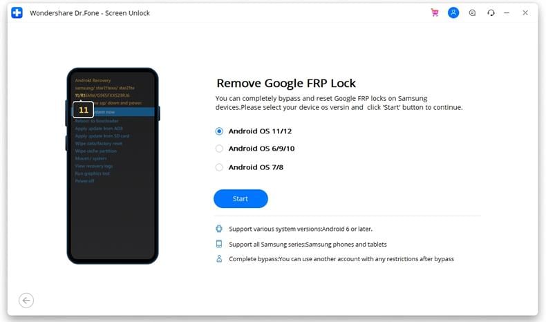 google frp bypass not sure for the os