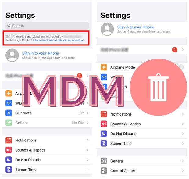 evitar el mdm desde el iPhone