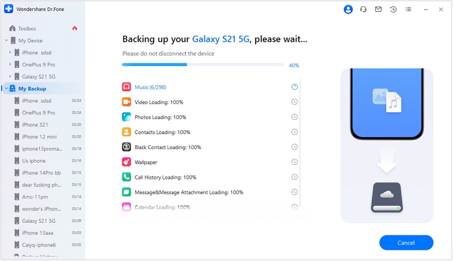 backing up your samsung