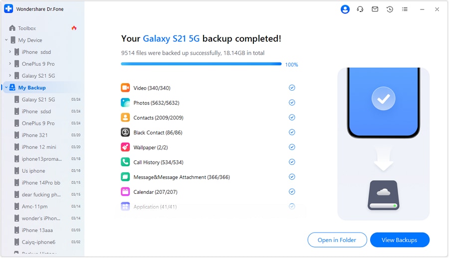 backing up samsung s9