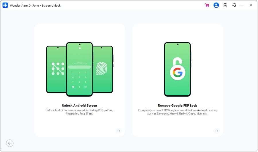 choose unlock android screen