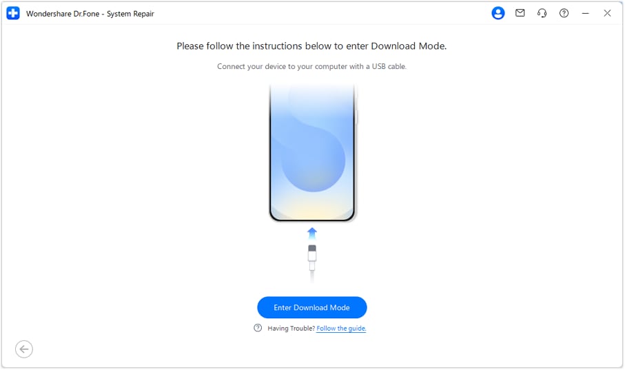one click in download mode