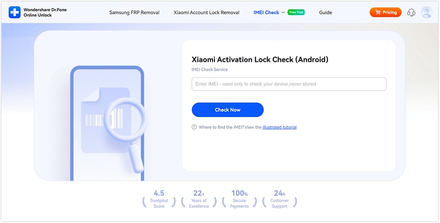Xiaomi activation lock check