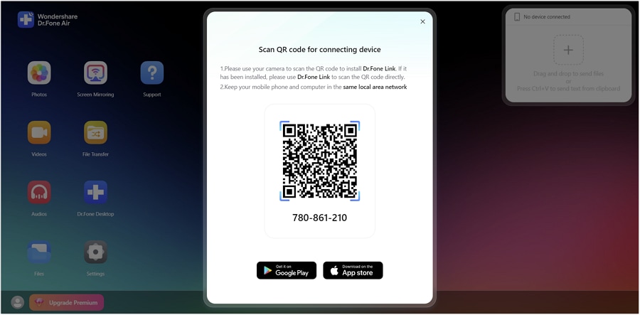 scan qr code to connect