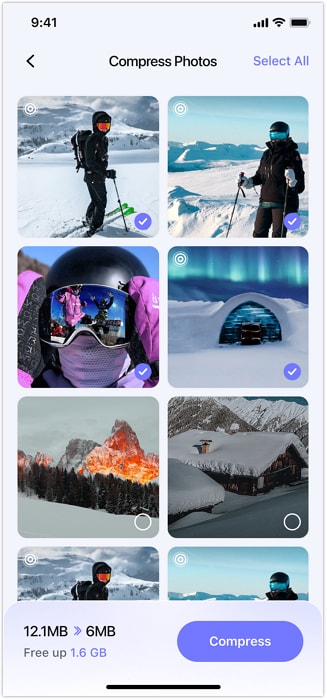 how to reduce size of photo on iphone using photo cleaner app