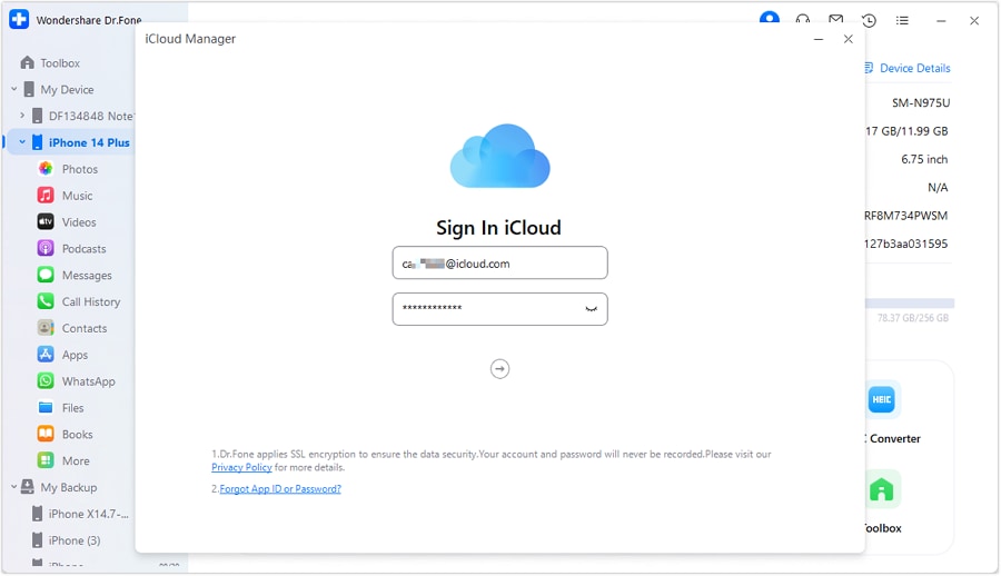 drfone sign in icloud