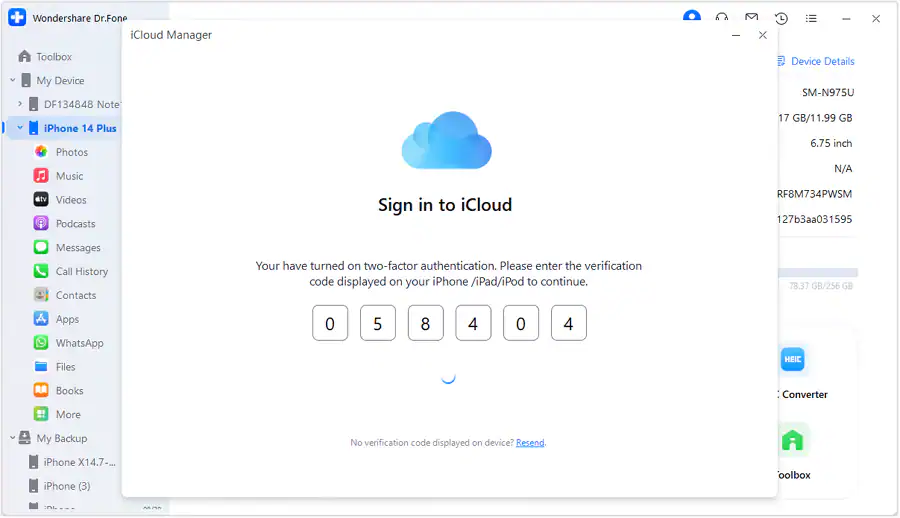 verify icloud account