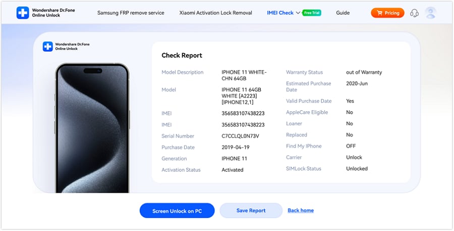 get your report