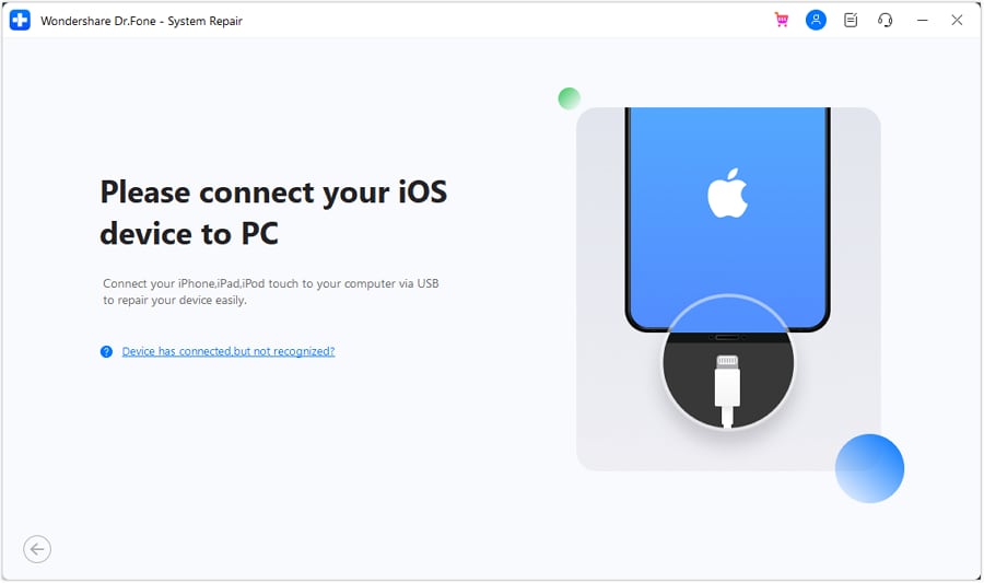 drfone connect your ios device to pc