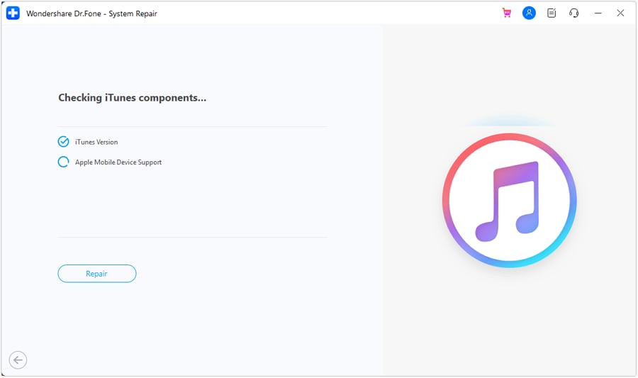 fix iTunes error 2005 or 2003 by checking components