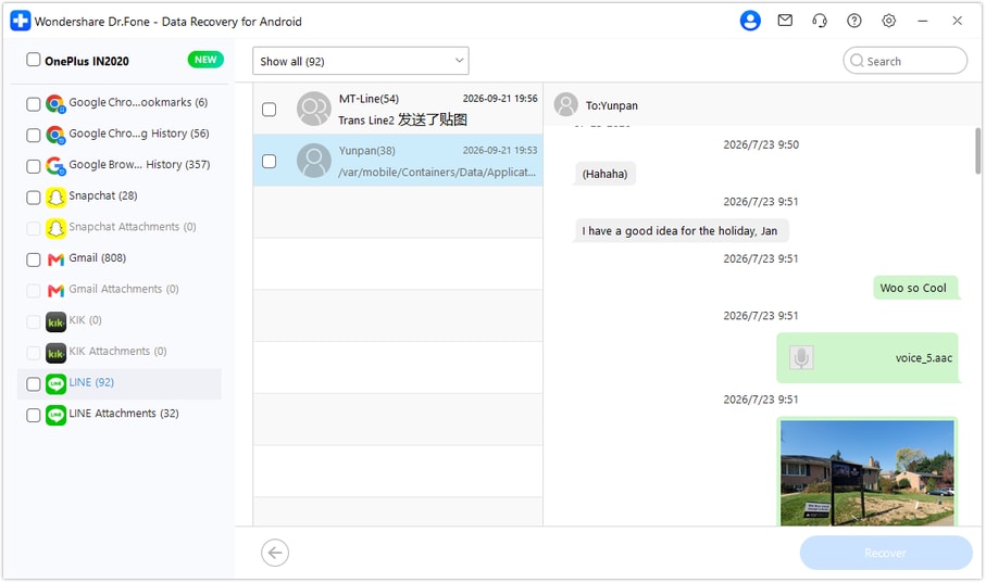 Preview LINE conversations