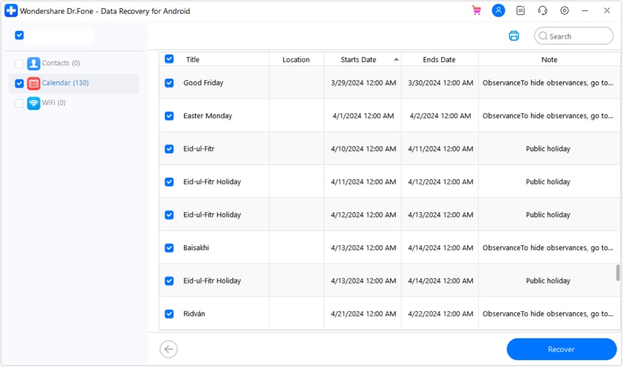 preview downloaded google drive data