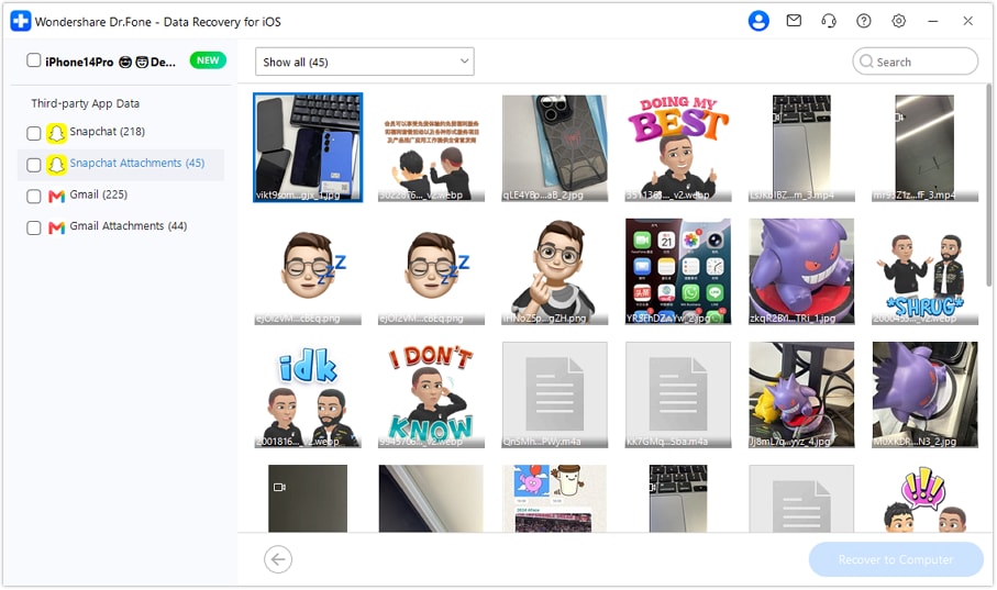 save the gmail data