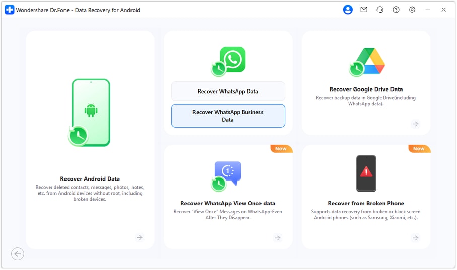 proceed to recover whatsapp business data