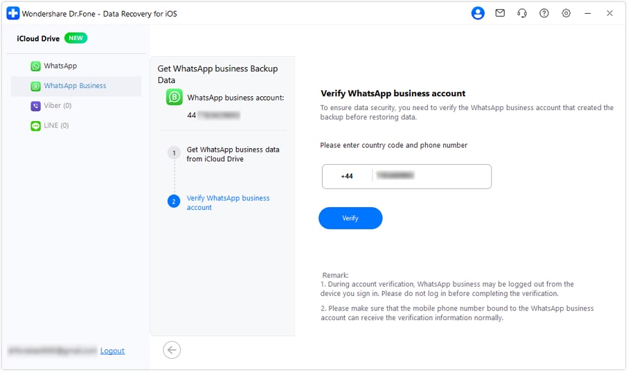 verify whatsapp account