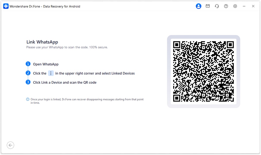 link whatsapp to dr.fone android