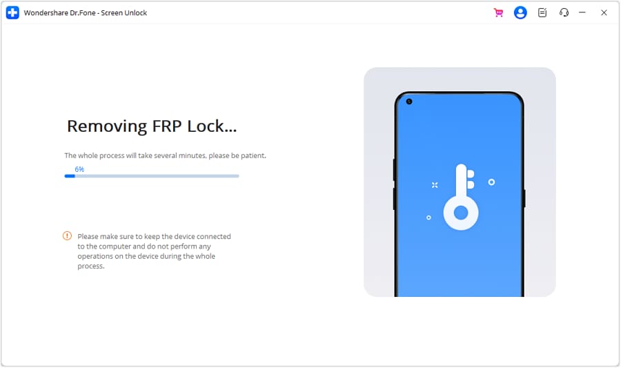 start removing frp lock