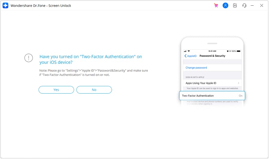 confirm two-factor authentication enabled