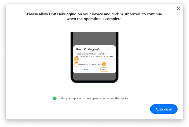 Enable USB debugging on Android