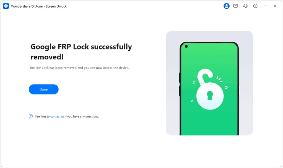 frp lock removal successfully