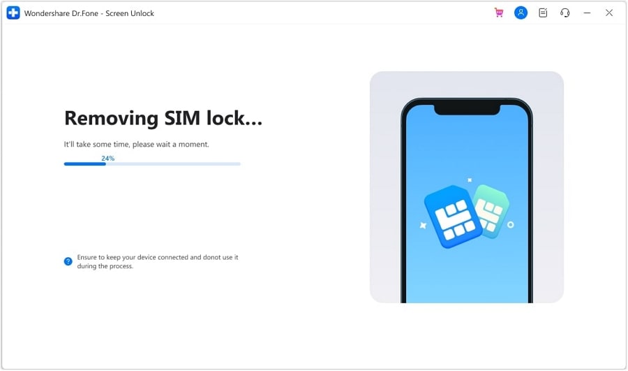 view iphone sim lock removal progress