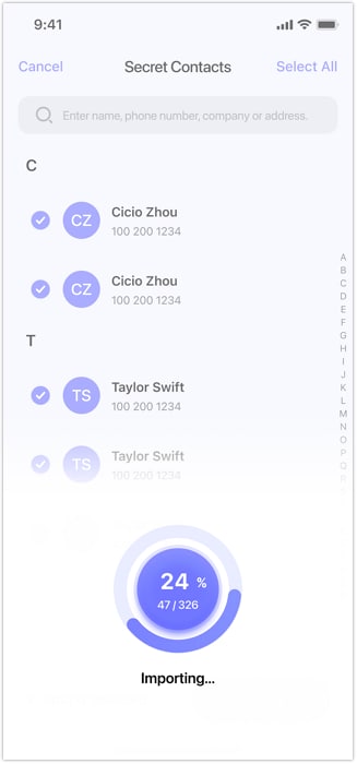 how to hide contact on iphone