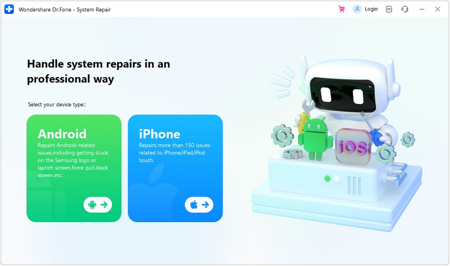 select ios repair to fix iphone