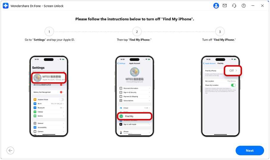 turn off find my iPhone