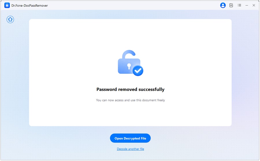 get open decrypted file button 
