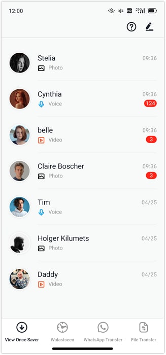 open whatsapp to view the message