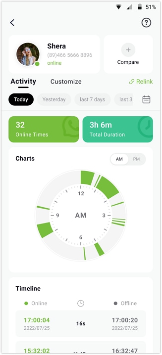 track whatsapp activity