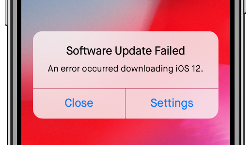 problema de iOS 12/iOS 13 beta - falla al actualizar software