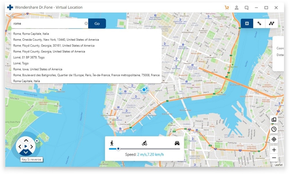 Dr.Fone Virtual Location software