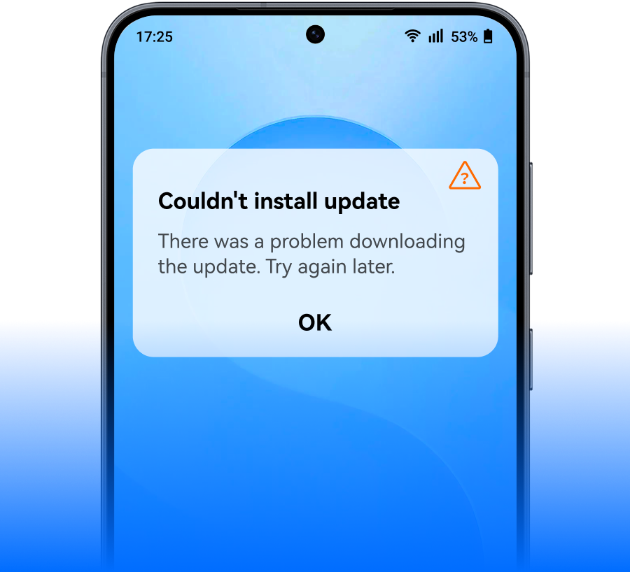 System update failed