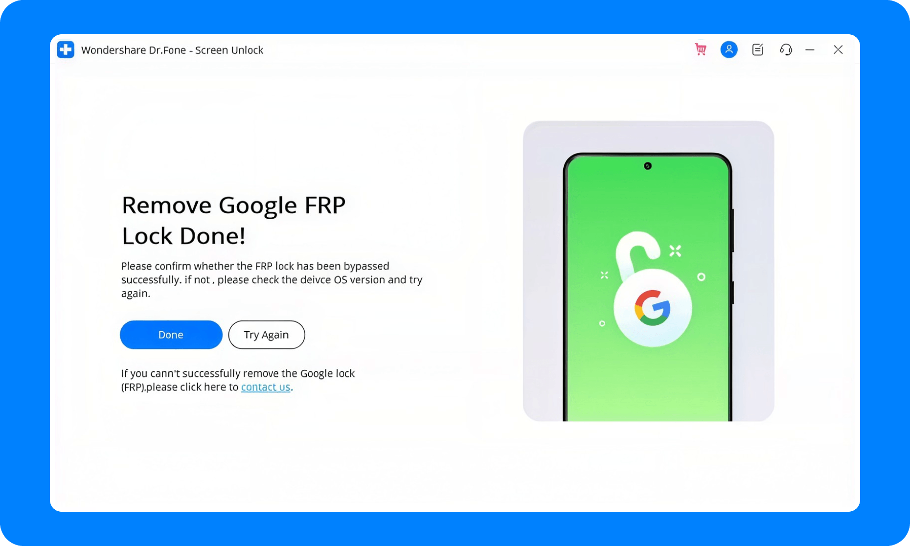 Samsung FRP lock removed