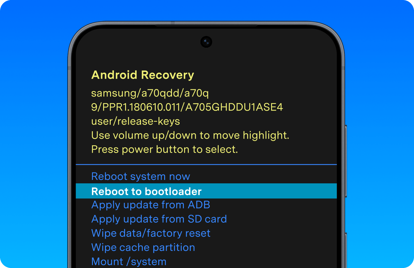 Exit Android Recovery Mode with Reboot System