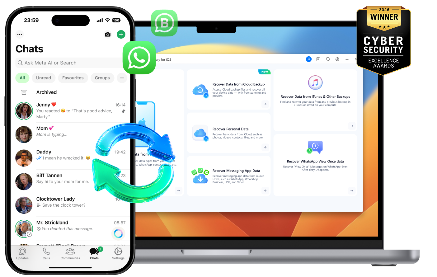 iPhone WhatsApp data recovery preview