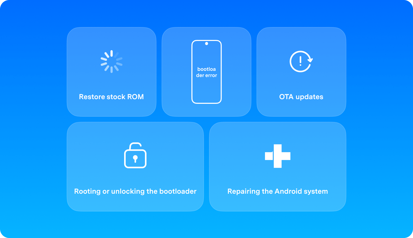 Scenarios that require Download Mode: restore stock ROM, bootloader error, OTA updates, rooting, system repair