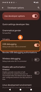 Turn on USB debugging on Google Pixel