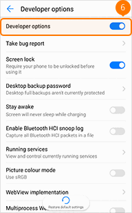 Turn on Developer options on Honor phone
